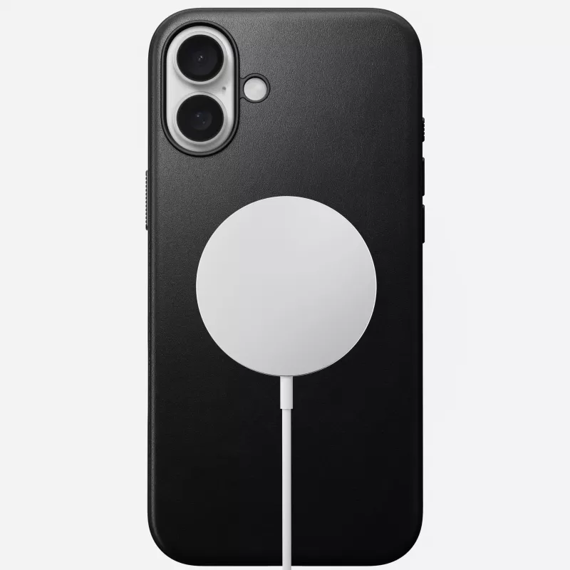 Nomad Modern leren case voor iPhone 16 Plus - zwart