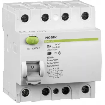 NOARK Ex9L-N 4P 40A 30mA RCCB Type AC aardlekschakelaar 6kA