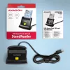 AXAGON CRE-SM4NC USB-C smartcard-standlezer - zwart