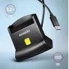 AXAGON CRE-SM4NC USB-C smartcard-standlezer - zwart