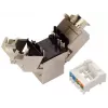 Solarix Cat.6A STP RJ45 keystone jack toolless zwart SXKJ-10G-STP-BK-SA