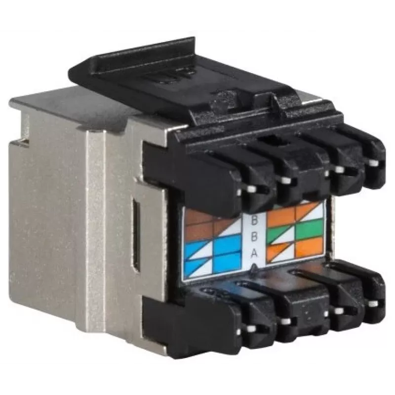 SOLARIX Cat.6 STP FTP RJ45 keystone module toolless zilver