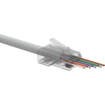 SOLARIX RJ45 Cat.5e UTP pass-through connector SXRJ45-5E-UTP-EASY (100 stuks)