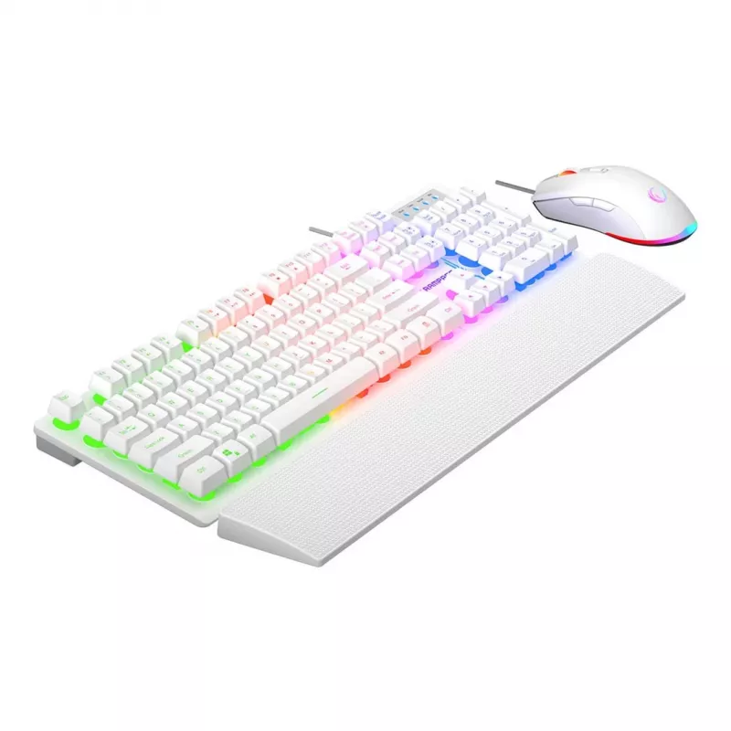 Rampage Fortuna bedraad toetsenbord- en muisset wit