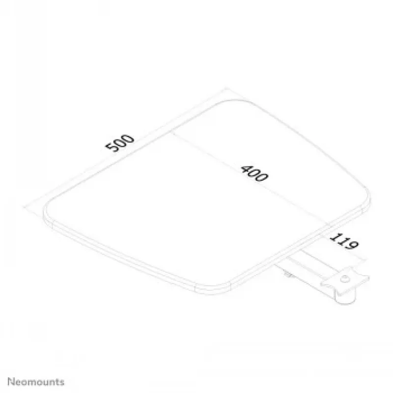 Neomounts extra legplank voor PLASMA-M1200 & PLASMA-M1800E - zwart