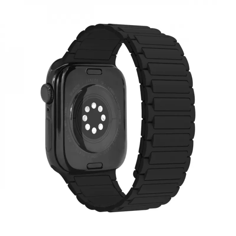 Mobilize siliconen horlogeband - magnetisch - voor Apple 38/40/41mm - zwart