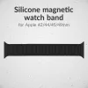 Mobilize siliconen band - magnetisch - voor Apple 42/44/45/49mm - zwart