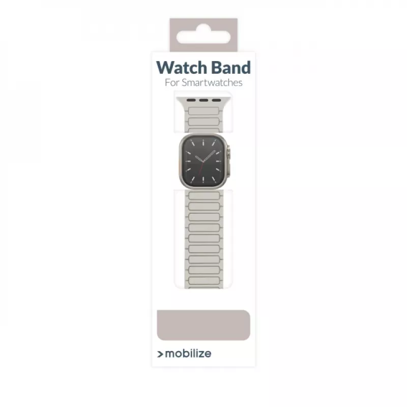Mobilize siliconen band - magnetisch - voor Apple 38/40/41 mm - starlight