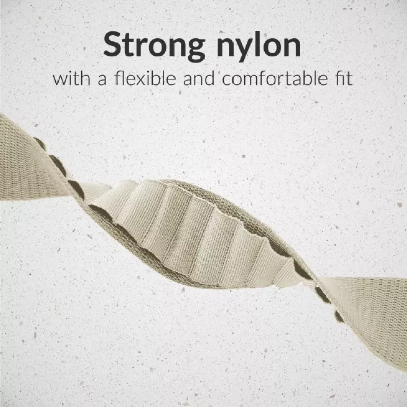 Mobilize nylon horlogeband - Alpine - titanium connector - voor Apple 38/40/41mm - starlight