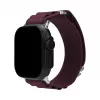 Mobilize nylon horlogeband - Alpine - titanium connector - voor Apple 38/40/41mm - bordeaux