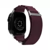 Mobilize nylon horlogeband - Alpine - titanium connector - voor Apple 38/40/41mm - bordeaux