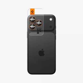 Spigen Optik Pro GLAS.TR EZ Fit Camera Protector 2-pack - Gehard glazen camerabescherming voor iPhone 16 Pro / 16 Pro Max / 17 Pro / 17 Pro Max (Oranje)