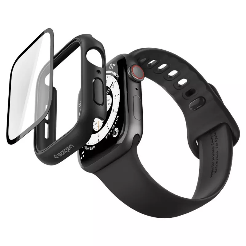 Spigen Thin Fit 360 Apple Watch 4 / 5 / 6 / SE 1 / 2 / 3 (44 mm) Zwart