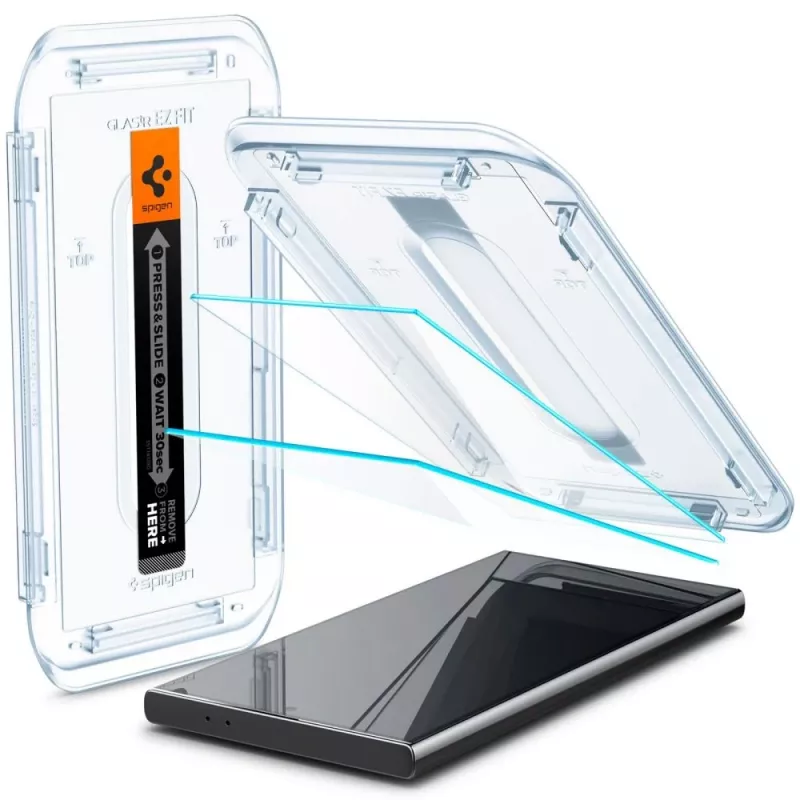 Spigen Glas.tR EZ Fit Tempered Glass Screen Protector voor Samsung Galaxy S24 Ultra - 2 Pack