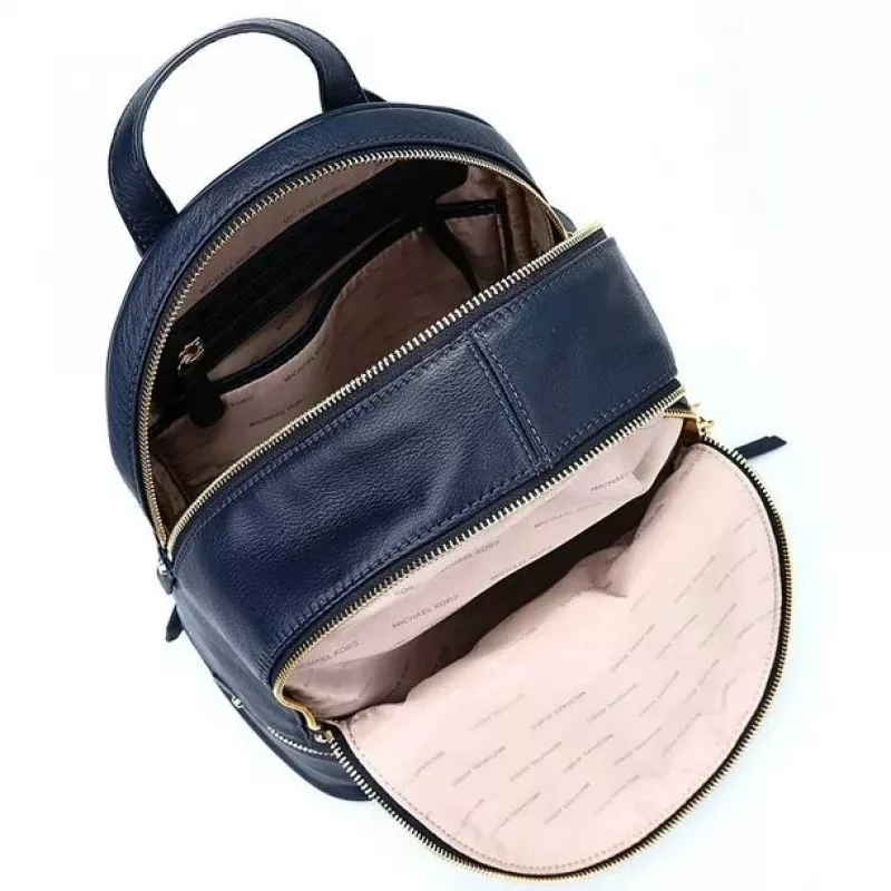 Michael Kors Rhea rugzak navy saffiano leer dames 27x26x14 cm