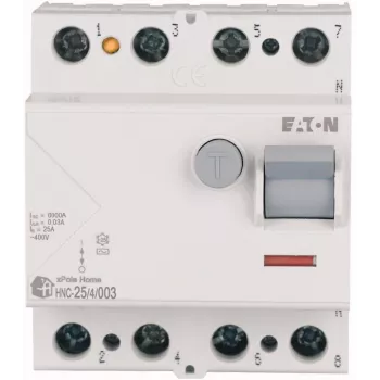 EATON aardlekschakelaar 25A 4P 4M 30mA AC 6kA