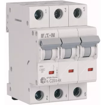 EATON HN-C20/3 installatieautomaat MCB, 20A, 3-polig, C-karakteristiek, 6kA