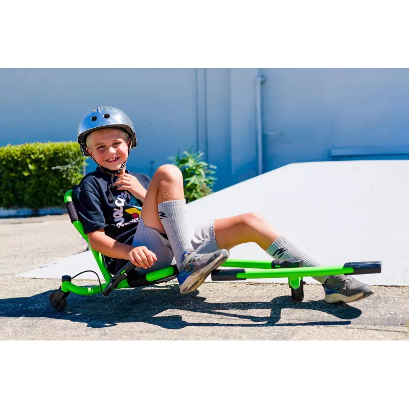 EzyRoller Spinner Pro X groen 360° voetbediende go-kart voor kinderen vanaf 10 jaar