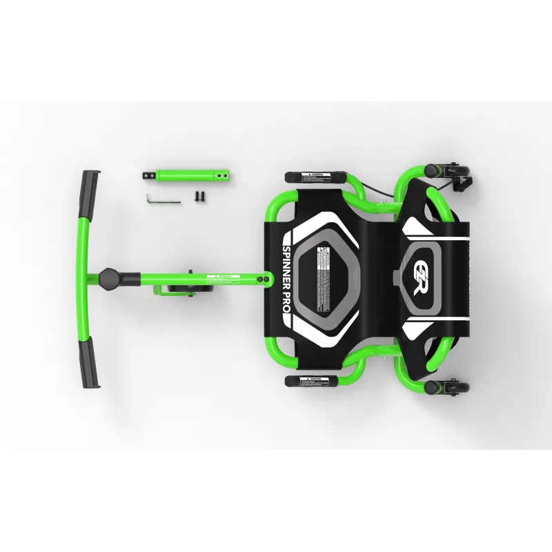 EzyRoller Spinner Pro X groen 360° voetbediende go-kart voor kinderen vanaf 10 jaar