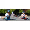 EzyRoller Drifter X voetbediende drift-go-kart voor kinderen 4-14 jaar paars