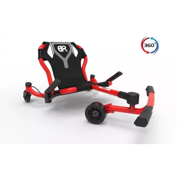 EzyRoller Spinner X ride-on go-kart - voetbediend met 360°-draaiing - rood