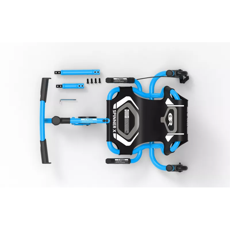 EzyRoller Spinner X blauw 360° drift ride-on speelgoed voor kinderen van 4-12 jaar