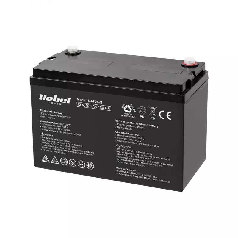 REBEL VIPOW gel-accu 12V 100Ah