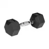 REBEL ACTIVE rubbergecoate gietijzeren dumbbells 2x5 kg