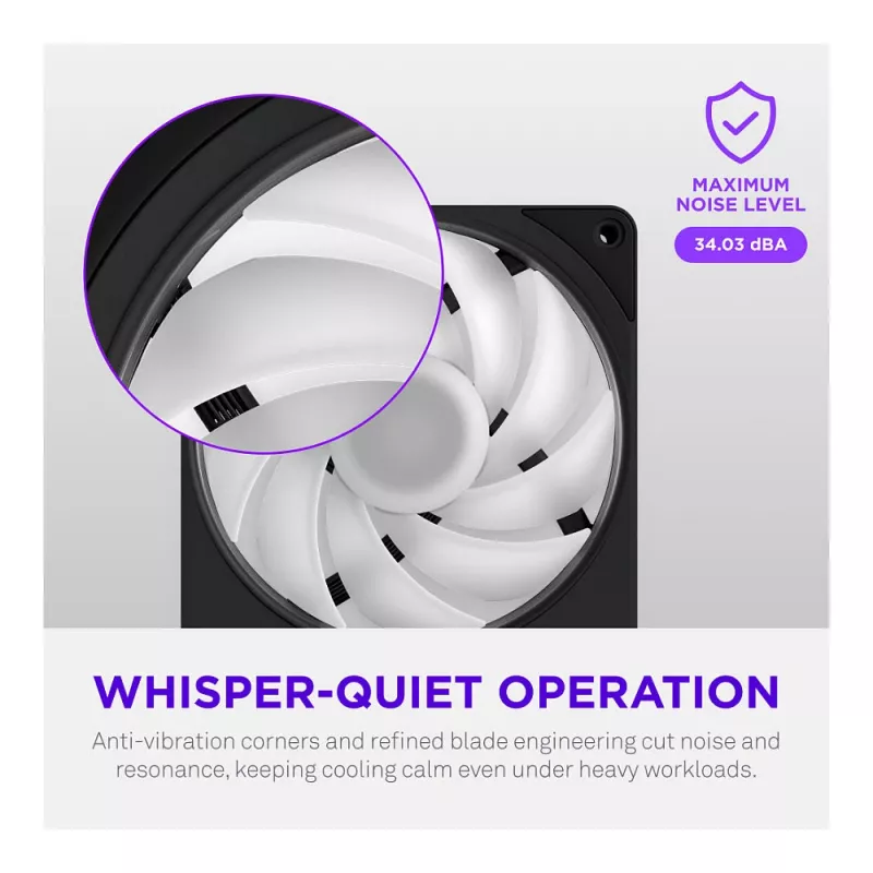NZXT F140 RGB 140mm zwarte ventilator