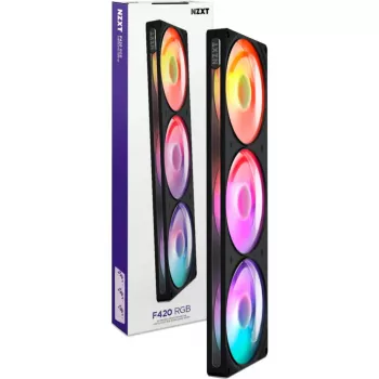 NZXT F420 RGB all-in-one vloeistofkoeler, 420mm radiator, 3x 140mm ventilator, zwart