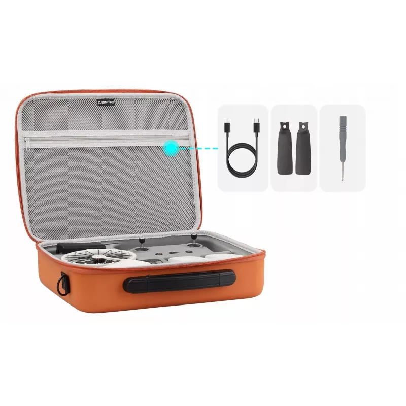 SUNNYLIFE XL hardcase voor DJI Flip-drone en afstandsbediening - oranje