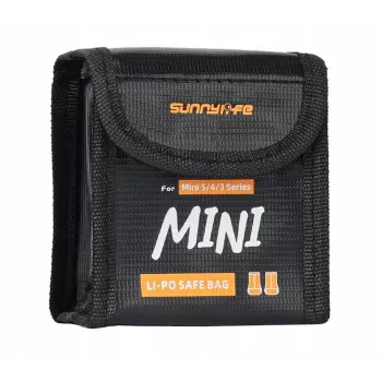 SUNNYLIFE brandwerende accu-veiligheidstas voor 2x DJI Mini 5/4/3 Pro / Mini 3 / Lito 1 / Lito X1-accu's
