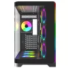 Rampage LYRON mid tower gaming-pc-behuizing, 7x ARGB PWM-ventilator, gehard glas, zwart
