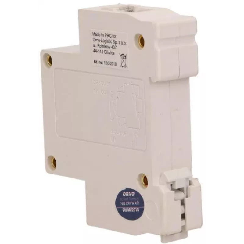 ORNO OR-DP-SB-133 bedrade deurbel, DIN-rail 1 module, 230V AC, 85 dB, wit/grijs