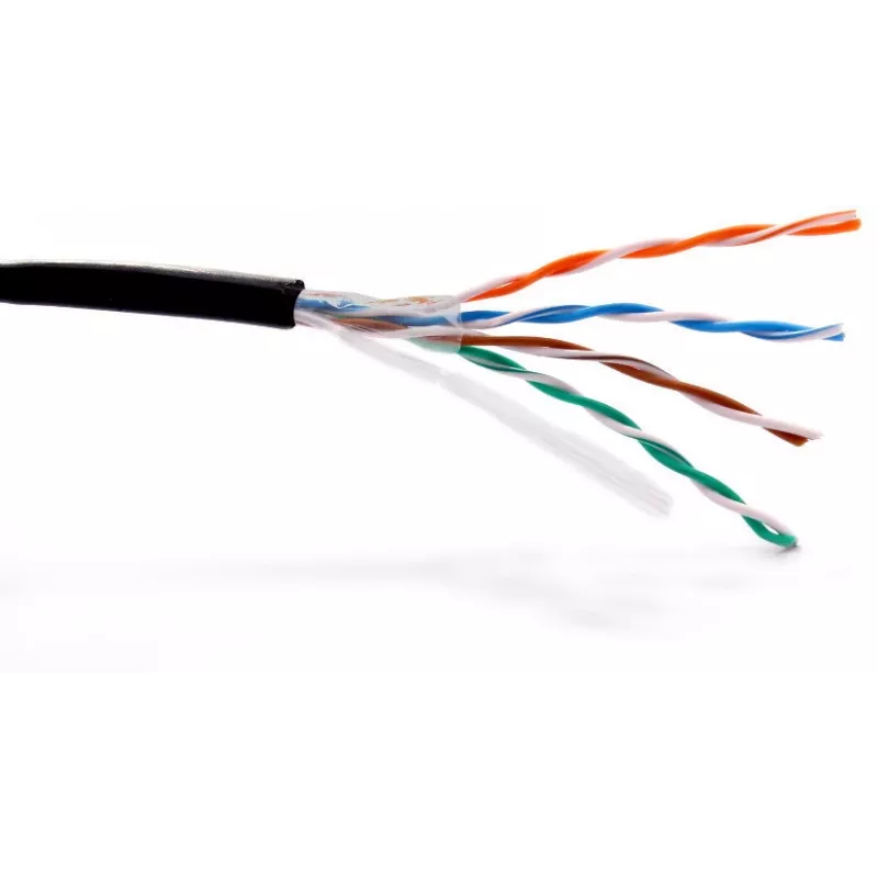 GETFORT PREMIUM Cat.5e U/UTP outdoor UV-bestendige solid bulk kabel 500m zwart