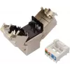 SOLARIX Cat.6 STP RJ45 keystone module, gereedschapsloze IDC, zwart