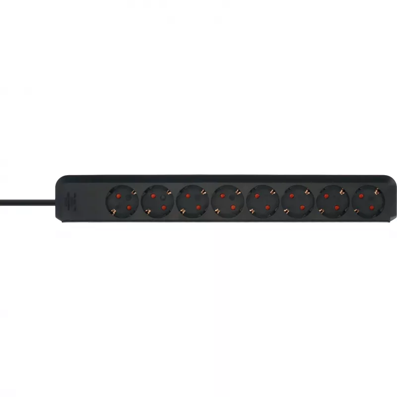 Brennenstuhl Eco-Line stekkerdoos 8-voudig zwart H05 - stekkerdoos