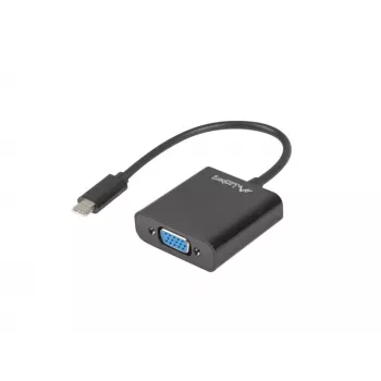 LANBERG AD-UC-VG-01 USB Type-C naar VGA adapter 15cm zwart