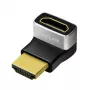 LogiLink AH0007A HDMI-adapter, 270° haaks, HDMI type A stekker naar bus, 8K/60Hz, 48Gbit/s, HDMI 2.1, zwart