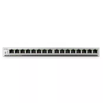 ZyXEL GS1100-16EP 16-poorts Gigabit PoE+ unmanaged switch, 135W budget, ventilatorloos, slank
