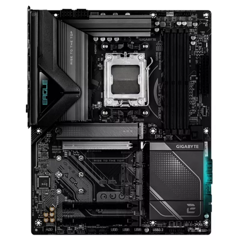 GIGABYTE X870E EAGLE WIFI7 AM5 ATX-moederbord, 4x DDR5, HDMI, DP, 4x M.2, USB4, Wi-Fi 7, 5GbE