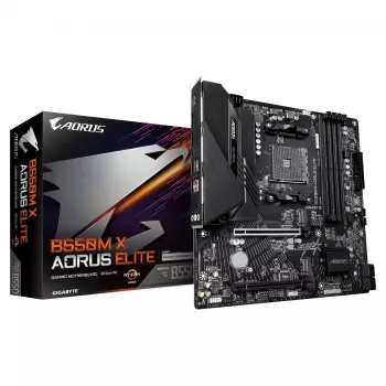 GIGABYTE B550M X AORUS ELITE AM4 Micro-ATX-moederbord, AMD B550, 4x DDR4, HDMI/DP, 2x M.2, 2.5GbE, Wi-Fi 6E