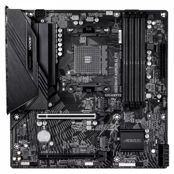 GIGABYTE B550M X AORUS ELITE AM4 Micro-ATX-moederbord, AMD B550, 4x DDR4, HDMI/DP, 2x M.2, 2.5GbE, Wi-Fi 6E