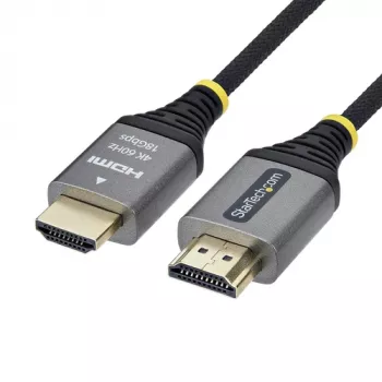 StarTech.com Premium High Speed HDMI-kabel met ethernet - 3 m - zwart & zilver - 4K 60Hz, 1440p 144Hz, 18 Gbps, HDMI 2.0, stekker naar stekker
