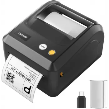 Inateck PR50 thermische directe printer, 203 DPI, 170 mm/s, USB & Bluetooth, zwart