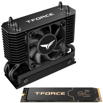 Team Group T-Force GC PRO 2TB M.2 2280 PCIe Gen5 NVMe SSD met T-FORCE DARK AirFlow-koelblok, zwart