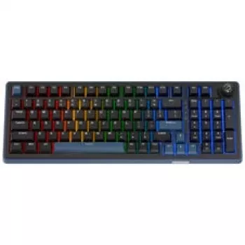 Ducky OK-M 98 gaming-toetsenbord, 98%-layout, hot-swappable, RGB-achtergrondverlichting, ANSI US, KTT Wine Red lineaire switches
