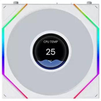 Lian Li UNI FAN TL LCD FLEX Wireless ARGB Reverse Blade 120mm ventilator - wit