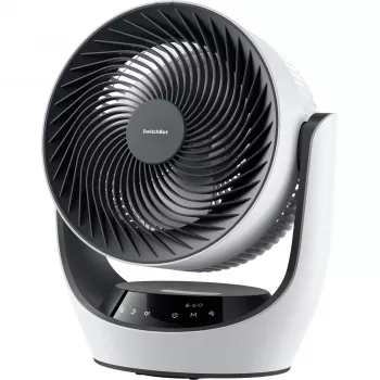 SwitchBot accu-aangedreven slimme circulatieventilator met 100 snelheidsstanden, 90° horizontale en 100° verticale oscillatie, Bluetooth & Wi-Fi (hub vereist), wit