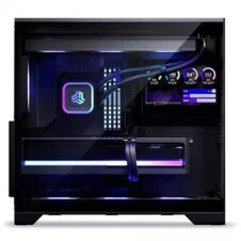 Phanteks XT V5 LCD midi-tower pc-behuizing, ATX, 7 inch LCD, gehard glas - zwart